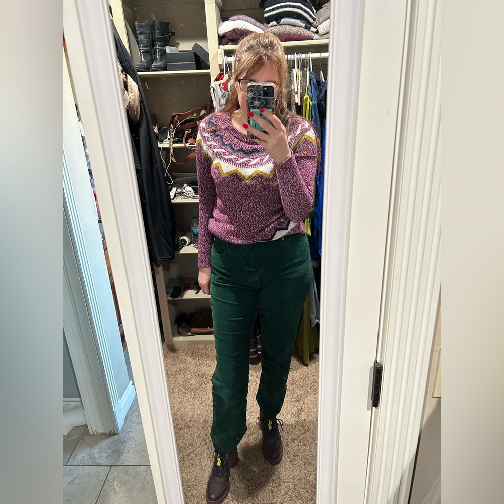 Green Women's Corduroy Pants